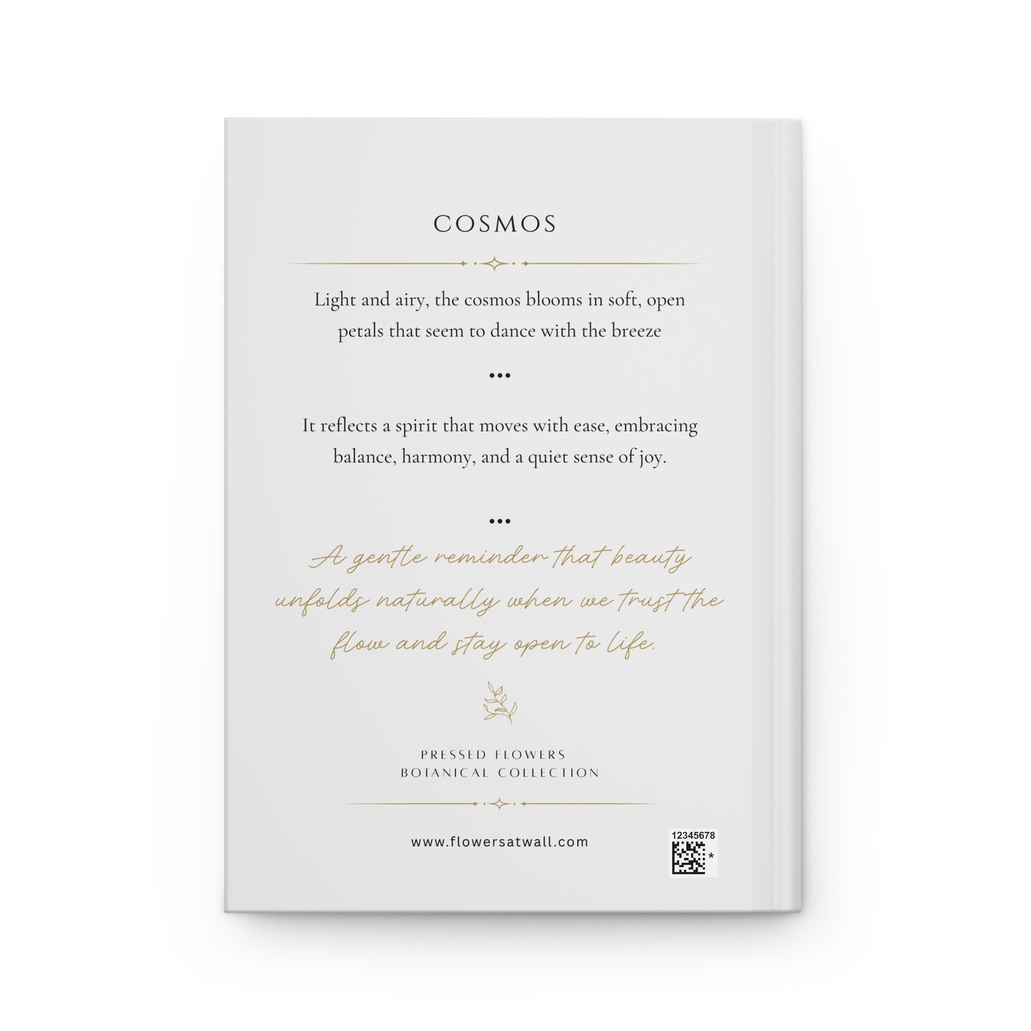 OCTOBER | Cosmos Birth Flower Journal — Hardcover Botanical Notebook