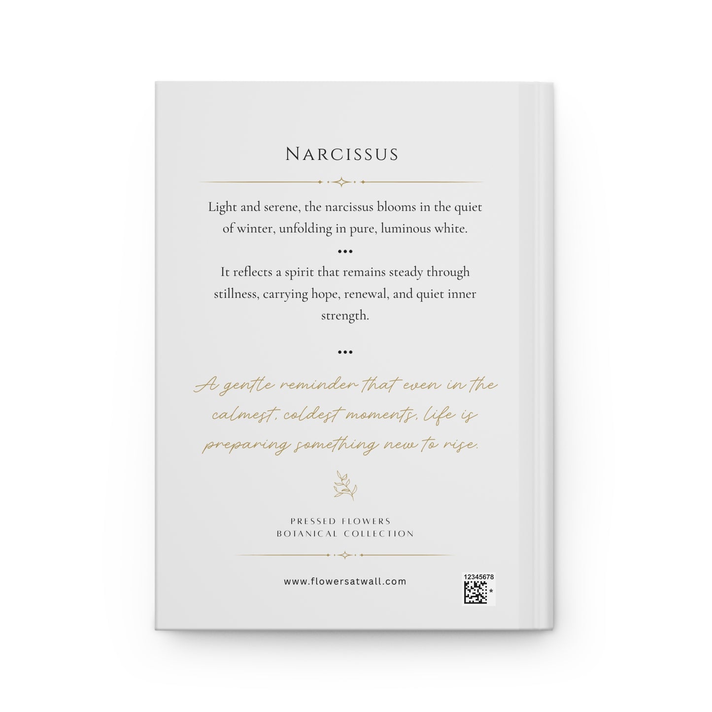 DECEMBER | Narcissus Birth Flower Journal — Hardcover Botanical Notebook