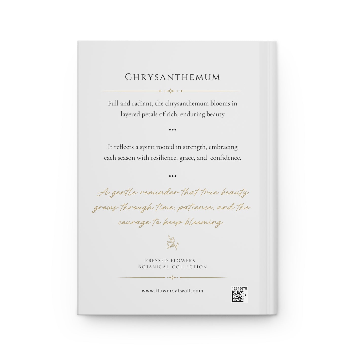 NOVEMBER | Chrysanthemum Birth Flower Journal — Hardcover Botanical Notebook