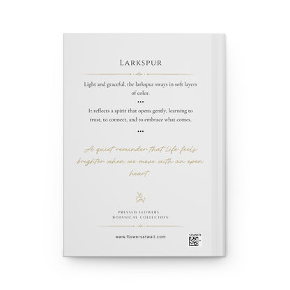JULY | Larkspur Birth Flower Journal — Hardcover Botanical Notebook