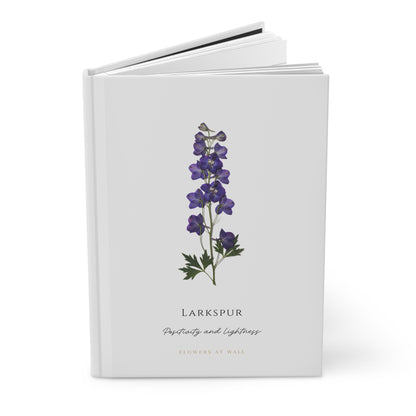 JULY | Larkspur Birth Flower Journal — Hardcover Botanical Notebook