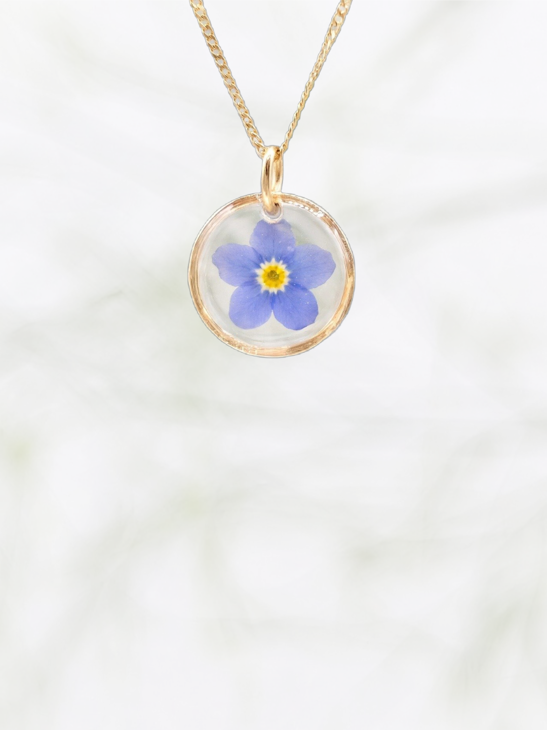 Forget Me Not Necklace — Real Pressed Flower Jewelry