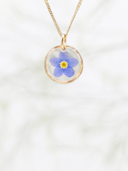Forget Me Not Necklace — Real Pressed Flower Jewelry