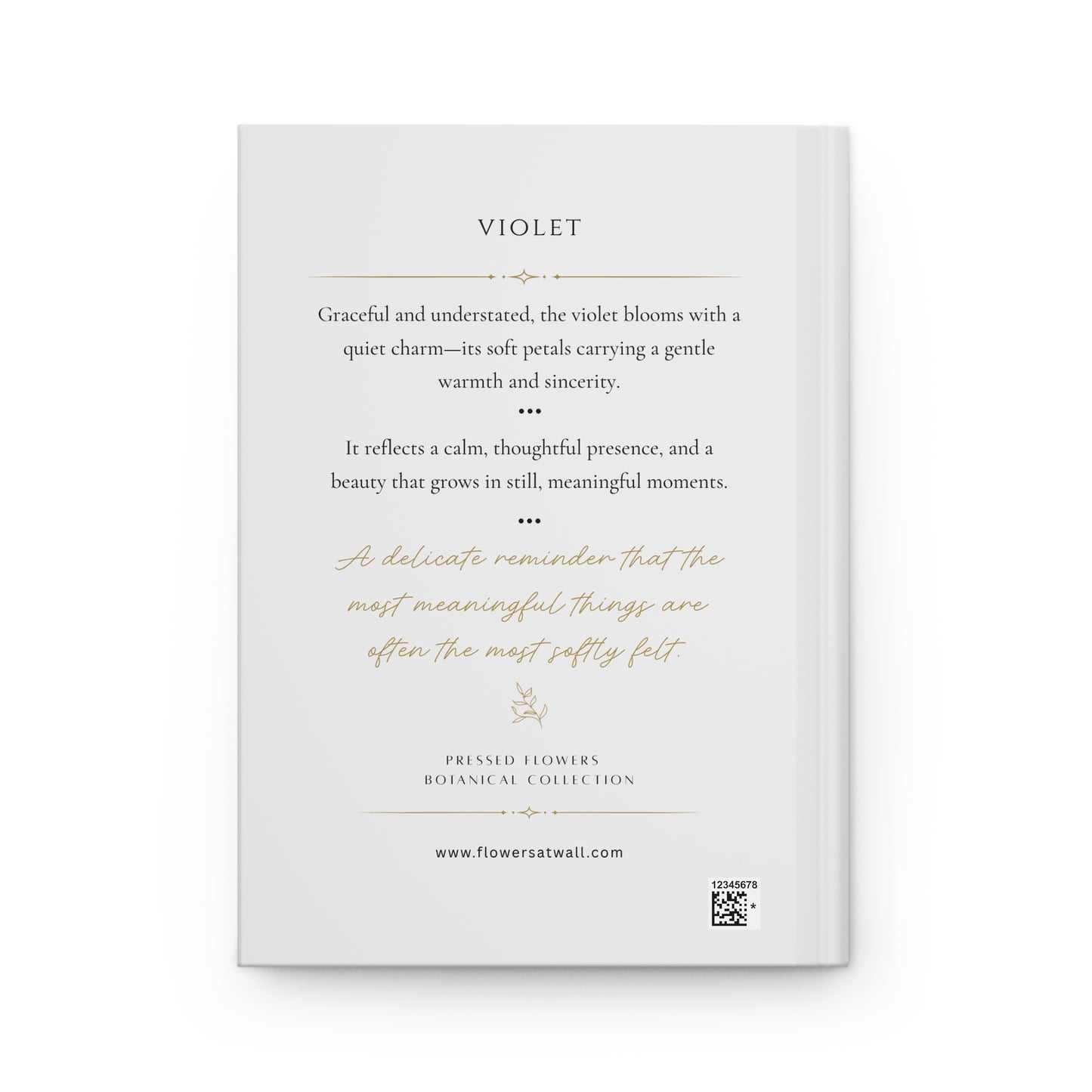 FEBRUARY | Violet Birth Flower Journal — Hardcover Botanical Notebook