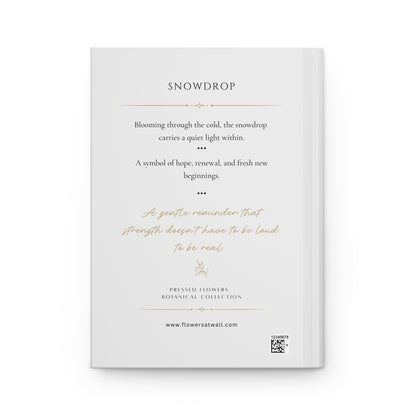 JANUARY | Snowdrop Birth Flower Journal — Hardcover Botanical Notebook