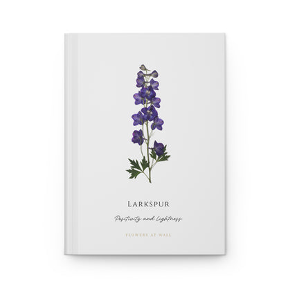 JULY | Larkspur Birth Flower Journal — Hardcover Botanical Notebook