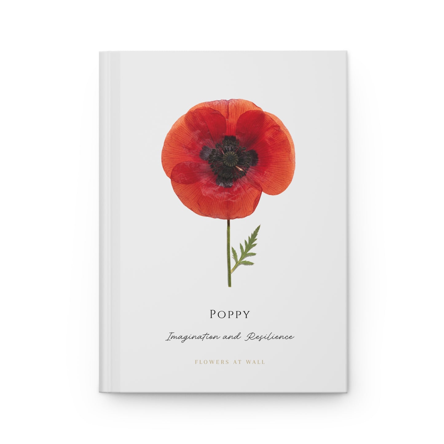 AUGUST | Poppy Birth Flower Journal — Hardcover Botanical Notebook