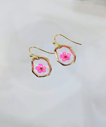 Spirea Bloom Earrings — Real Pressed Flower Earrings