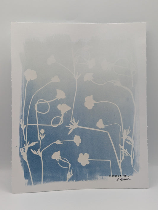 cyanotype artwork. blue artwork