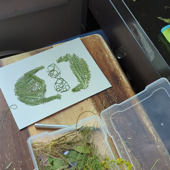 video of making art with real plants