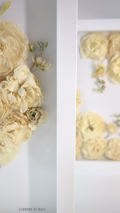 8x10 Shadow Box Wedding Flowers