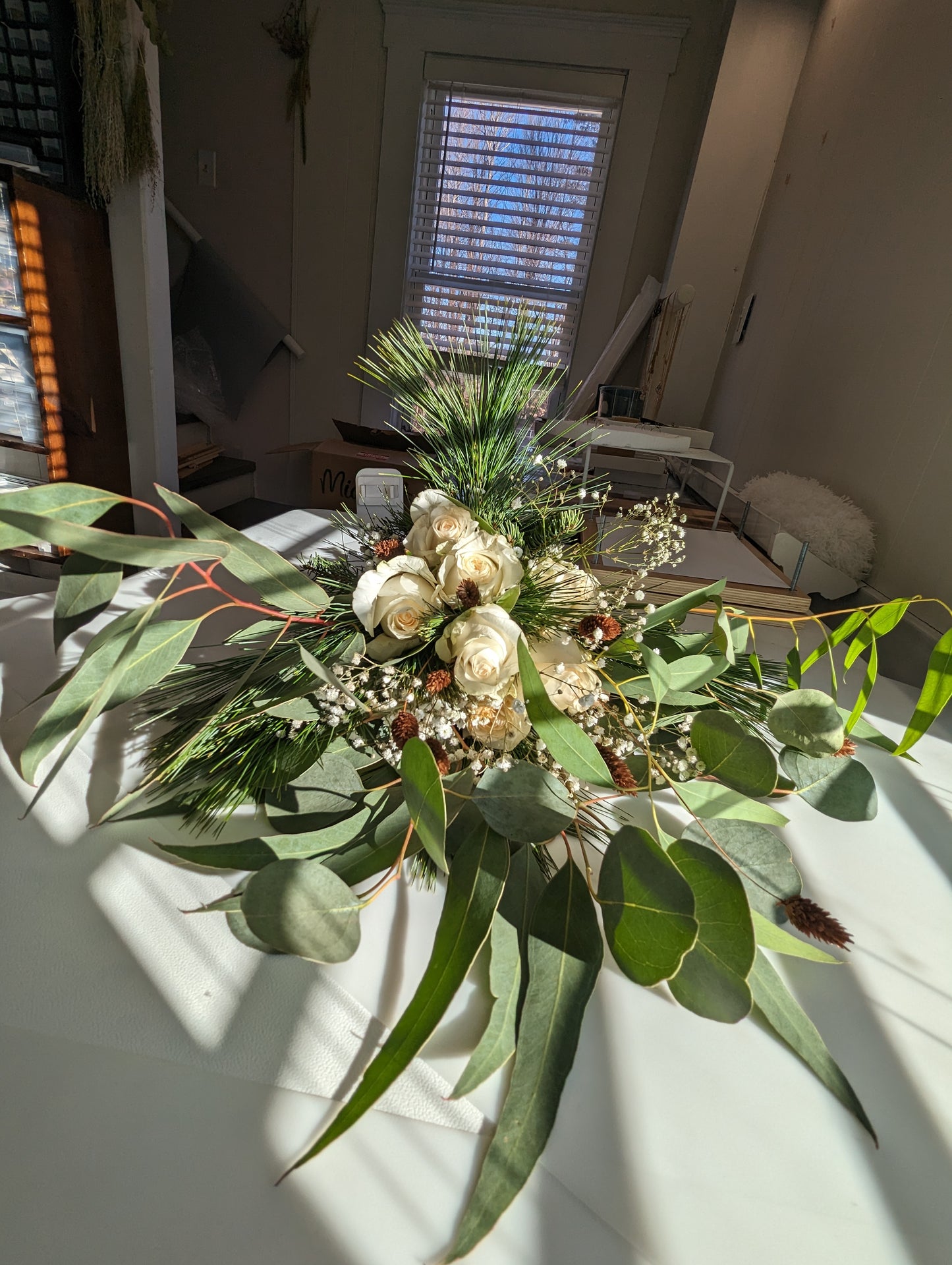 eucalyptus wedding bouquet