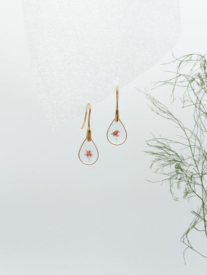 Tiny Pink Bouquet Earring