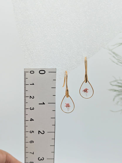 Tiny Pink Bouquet Earring